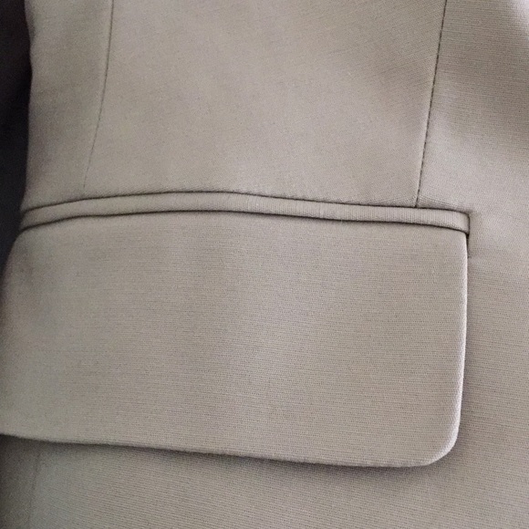 Calvin Klein Tan Petite Notch Collar Long Sleeve Blazer With Gold Buttons - Picture 8 of 10